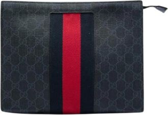 Gucci Pre-owned Canvas Clutch - Dames - Vintage Clutch - Zwart - ONE Size - Vintage
