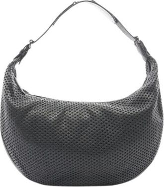 Dior Pre-owned Mesh Leather Shoulder Bag - Dames - Vintage Schoudertas - Zwart - ONE Size - Leer - Vintage