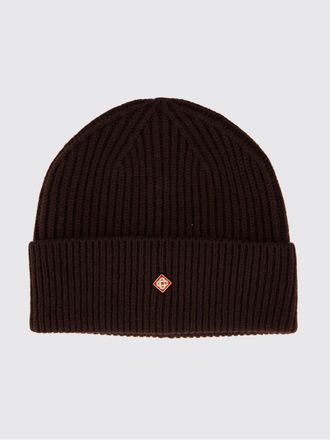Casablanca Berretto beanie in lana con logo a contrasto e risvolto