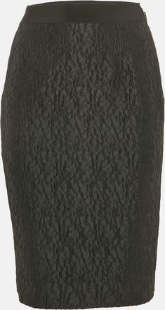 Carolina Herrera CH Carolina Herrera Black Textured Jacquard Pencil Skirt XS