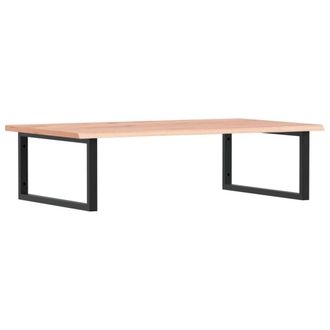 Berkfield Home Basin Shelf Wall Mounted Steel & Solid Wood Oak in Brown
