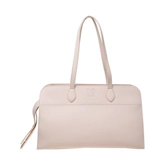 Love Moschino Shoulder Bags, female, Beige, Size: ONE SIZE Logo Tote Bag