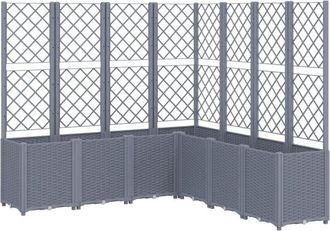 vidaXL Vidaxl - Garden Planter with Trellis Blue Grey 160x160x140 cm pp