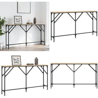 vidaXL Tavolino Consolle Rovere Sonoma 140x23x75 cm Legno Multistrato - Tavolo da ingresso - Tavolo da soggiorno