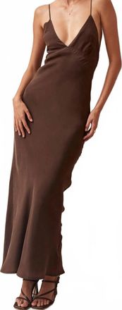 Alohas Island Midi Dress In Brown