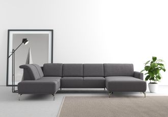 Sit&more Wohnlandschaft »Bailando U-Form« wahlweise mit Kopfteilverstellung und Vorziehsitz, motorisch