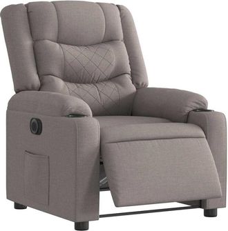 vidaXL Sill&oacute;n Reclinable El&eacute;ctrico Tela Gris Taup&eacute; Vidaxl