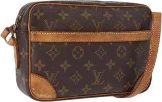 Louis Vuitton Pre-owned Cross Body Bags, female, Brown, Size: ONE SIZE Pre-owned Vintage Canvas Cross Body Bag