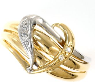 C&A Platinum Yellow Gold Yellow Gold (18K) Platinum 900 Band Ring (Pre-Owned)