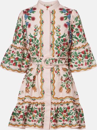 Farm Rio Vestido corto Fruit Beauty Scarf de algod&oacute;n