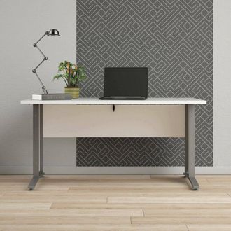 Dmora Escritorio Ascorbato, Estructura De Madera Melaminada, 80x150x74,5h Cm Gris