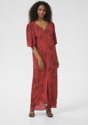 Kaffe Jurk Loose fit Grenadine Graphic Animal multicolour