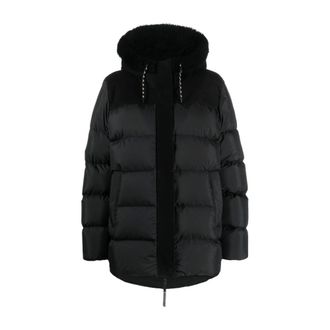 UGG Winter Jackets, male, Black, S, Quilted Hooded Jacket with Shearling Lining