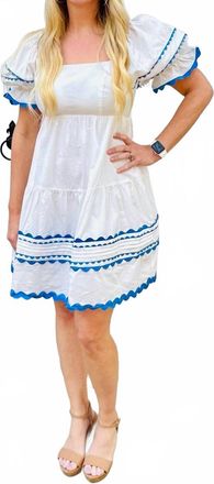 Merci Madeline Mini Dress In Off White