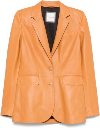 Tagliatore Sophie blazer - women - Acetate/Lamb Skin/Cupro - 40 - Orange