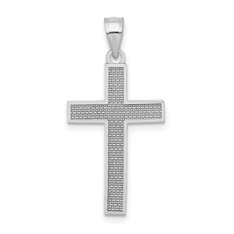 Diamond2Deal 14K White Gold Cross Pendant