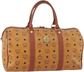MCM Pre-owned Weekend Bags, female, Brown, Size: ONE SIZE Pre-owned Boston Bag