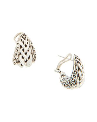 John Hardy Surf Silver Buddha Belly Earrings