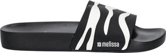 Melissa Animal Print Slide AD - Dames - Sandalen - Zwart - 37 EU - Schoenen