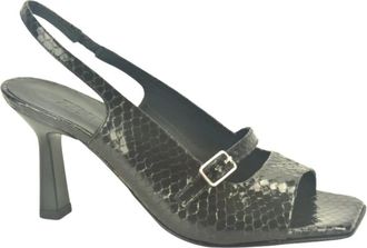 Zinda Schoenen, Dames, Zwart, 39 EU, Gedrukte Vierkante Sjaal