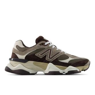 New Balance Unisex 9060 in Marrone, Pelle Scamosciata/Rete, Taglia 37.5