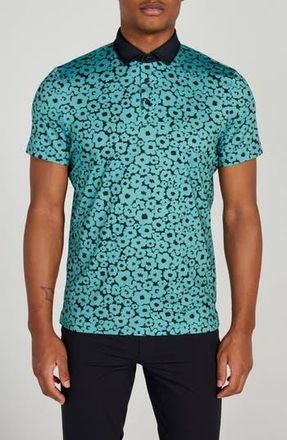Redvanly Sayles Floral Performance Golf Polo in Rainforest at Nordstrom Rack, Size X-Large
