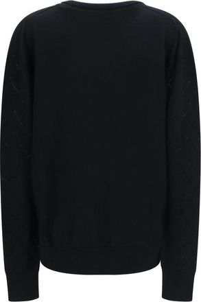 Balmain Womens Black Wool Oves Aries Sweatshirt Clothing