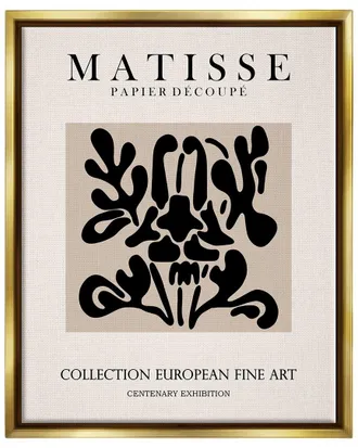 Stupell Industries Abstract Contemporary Black Floral Design Matisse Typography By Ros Ruseva Wall Art