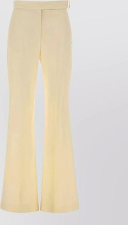 Sportmax viscose blend piacere flared trousers beltloops