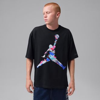Nike Jordan Mens Jordan Brooklyn Oversized Graphic T-Shirt in Black | IH0692-010