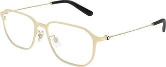 Montblanc Mb 0465Oa Optical Frame - Heren - Brillen - Geel - 55 MM - Accessoires