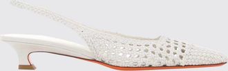 Santoni Slingback in pelle traforata ed intrecciata