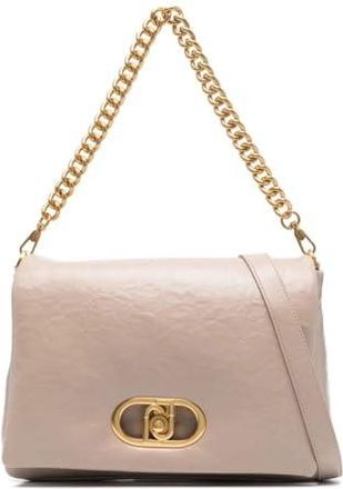Sac Shopper LIU JO Verry Tote Bag écru - Matière Douce Type Fourrure, Compartiments Zippés, Poignées 60 Cm, 100% Polyester