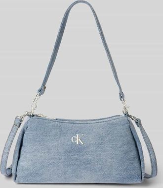 Calvin Klein Handtasche mit Label-Stitching in Jeansblau, Größe 1