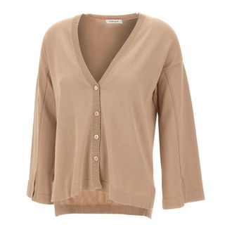 KANGRA Truien & Vesten, Dames, Beige, XL, Katoen, Kangra Truien Beige