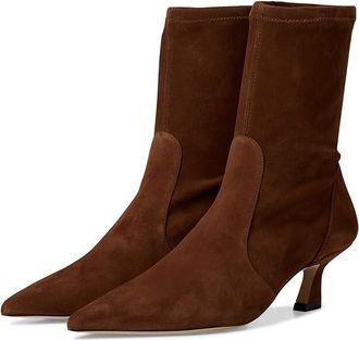 Stuart Weitzman Vinnie Bootie 50 Womens Boots Deep Coffee : 10.5 M, Leather