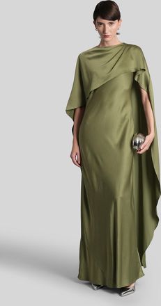 SIMKHAI Izel Long Dress In Green Acetate