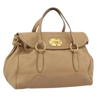 Miu Miu Pre-owned Handbags, female, Beige, Size: ONE SIZE Pre-owned Tote Bag
