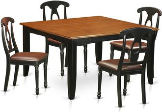East West Furniture 5 PC Dining room set-Dining Table and 4 Wood Dining Chairs