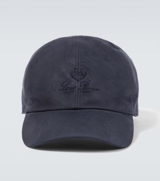 Loro Piana Cappello da baseball in suede con logo