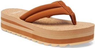 Sanuk Yoga Platform Flip Flop in Roasted Pecan at Nordstrom, Size 11