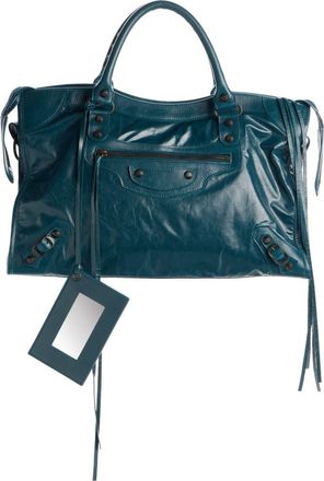 Balenciaga Medium Le City Leather Satchel in Lagoon/Cassis at Nordstrom