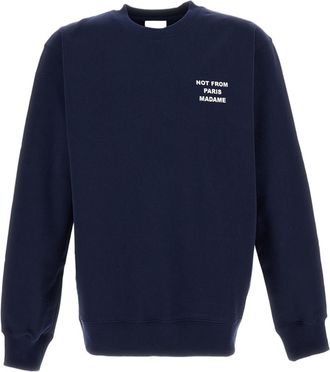 Dr&ocirc;le de Monsieur Statement Crewneck Sweatshirt with Embroidered Details