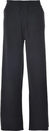 Alberta Ferretti Pantaloni con vita a coste - Nero