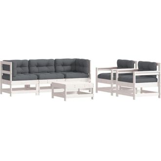vidaXL Furniture Limited - Juego De Muebles Jard&iacute;n 6 Piezas Y Cojines