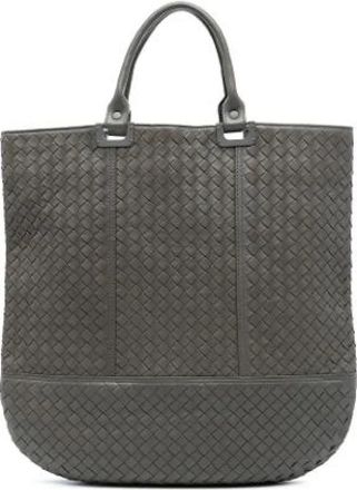 Bottega Veneta Pre-owned Tote Bags, female, Brown, Size: ONE SIZE Pre-owned Woven Nappa Leather Tote