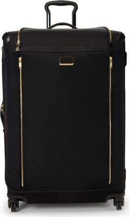 Tumi Voyageur L&eacute;ger Large Dual Access Expandable Checked Luggage in Black/Gold at Nordstrom