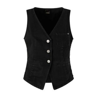 Pinko Vests, female, Black, Size: XS Gardener Vest