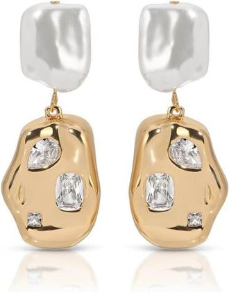 Ettika Crystal Nugget Drop Earrings in Gold at Nordstrom