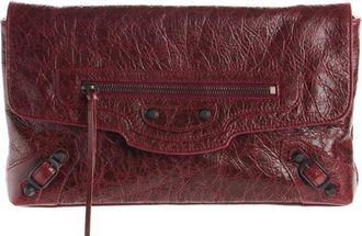 Balenciaga Le City Clutch in 6154 Berry Red at Nordstrom